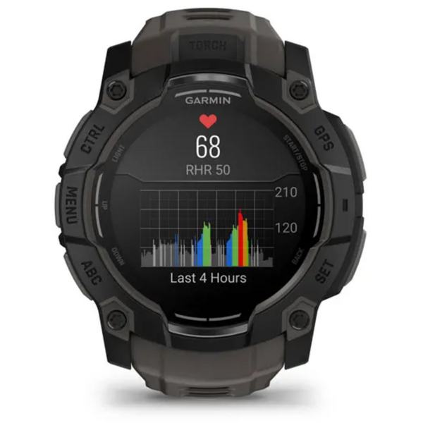 GARMIN CEAS INSTINCT.3 AMOLED BLACK CUREA CHARCOAL 50MM