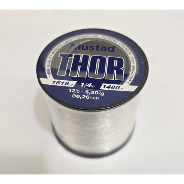 MUSTAD FIR THOR MONOFILAMENT CLEAR 026MM/5,4KG/1480M