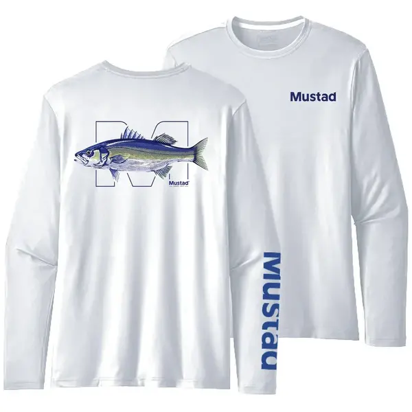 MUSTAD BLUZA SEABASS LONGSLEEVE UV WHITE MAR.M