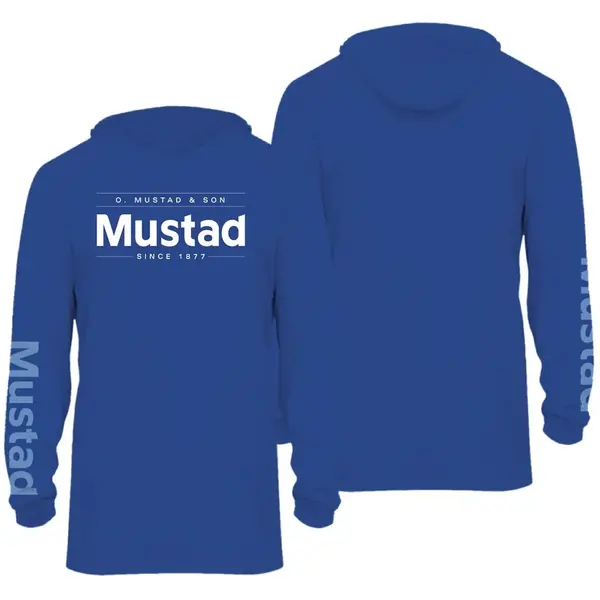 MUSTAD HANORAC TECHNICAL LONGSLEEVE UV HOODIE  BLUE MAR.M