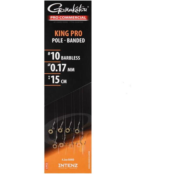 GAMAKATSU MONT. KING PRO POLE BANDED NR.10/0,17MM/15CM 8BUC/PL