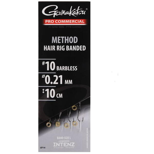 GAMAKATSU MONT.METHOD HAIR RIG BAND NR.10/0,21MM/10CM 8BUC/PL