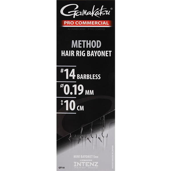 GAMAKATSU MONT. METHOD HAIR RIG BAND NR.14/0,19MM/10CM 8BUC/PL