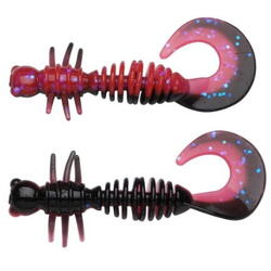 NALUCA POWER CURLY 4CM SALMON EGG RED/BLACK 12BUC/PL