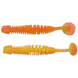 GRUB POWER LEECH 5CM FLUO ORANGE/SUNSHINE YELLOW 12BUC/PL