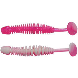 GRUB POWER LEECH 5CM PINK/WHITE 12BUC/PL