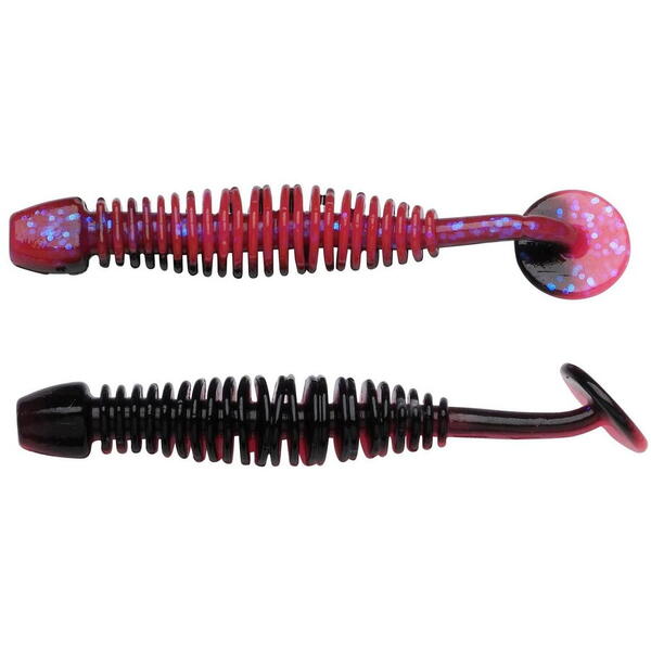 BERKLEY GRUB POWER LEECH 5CM SALMON EGG RED/BLACK 12BUC/PL