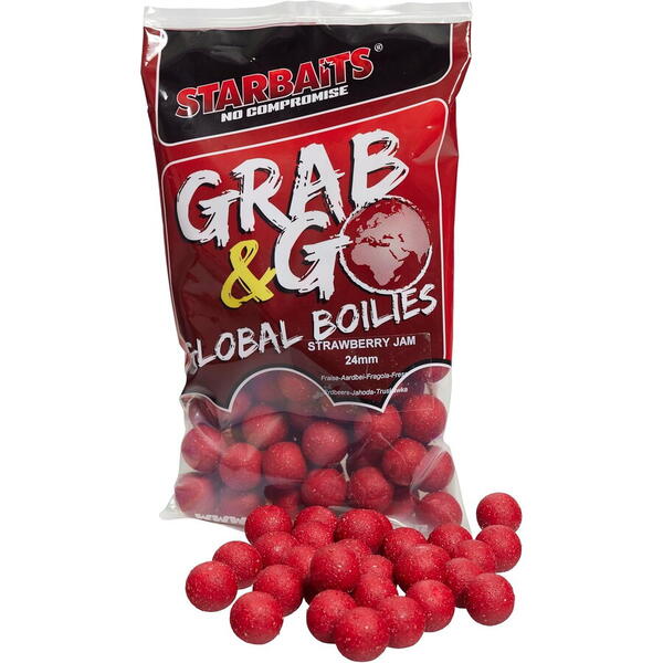 STARBAITS BOILIES G&G GLOBAL STRAWBERRY JAM 24MM/1KG