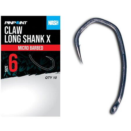 NASH TACKLE CARLIG CLAW LONG SHANK X 6BUC/PL NR.2